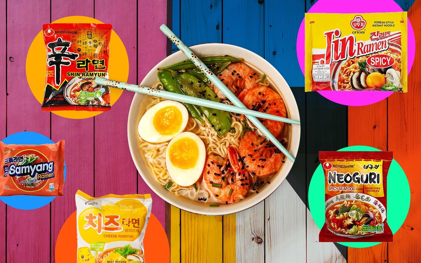 Cup Korean instant noodles Shin Ramyun - Spicy beef broth flavour