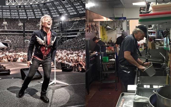 Look! Jon Bon Jovi Washed Dishes At A Charity Restaurant Catering To Those Affected By COVID-19