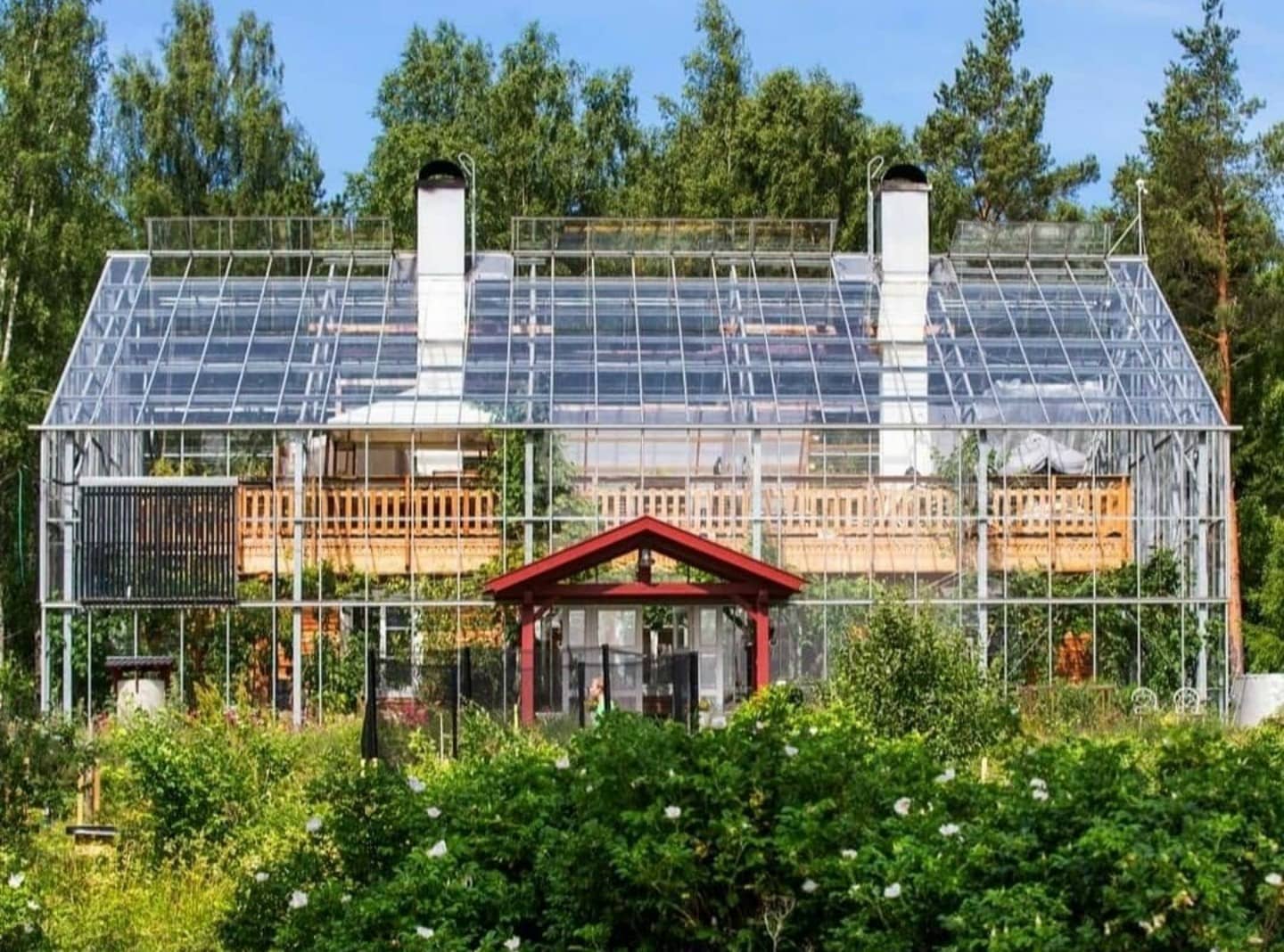 Slægtsforskning knap elevation A Traditional Swedish Log Cabin Encased In A Green House Allows A Family To  Live A Self-Sustaining Lifestyle | Metro.Style