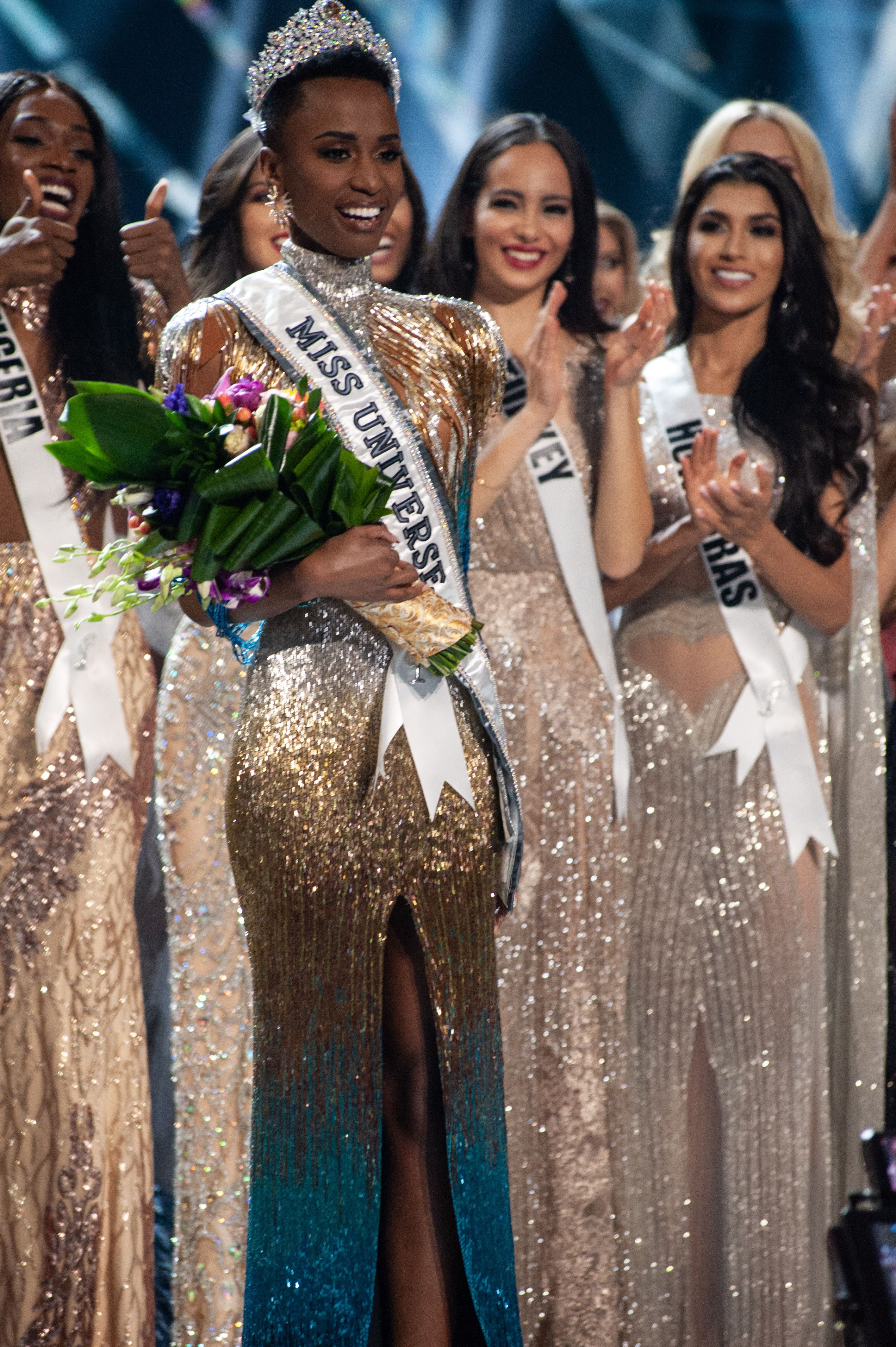 The crowning moment of the new Miss Universe 2019 Zozibini Tunzi. The crowning moment of the new Miss Universe 2019 Zozibini Tunzi.