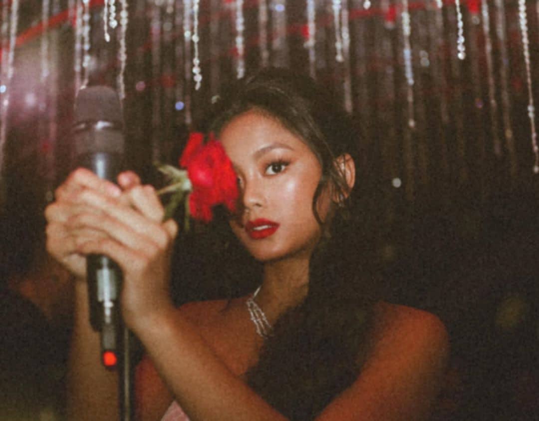 For her second look, Jelly elevated Ylona's look with a fiery red lip. For her second look, Jelly elevated Ylona's look with a fiery red lip.