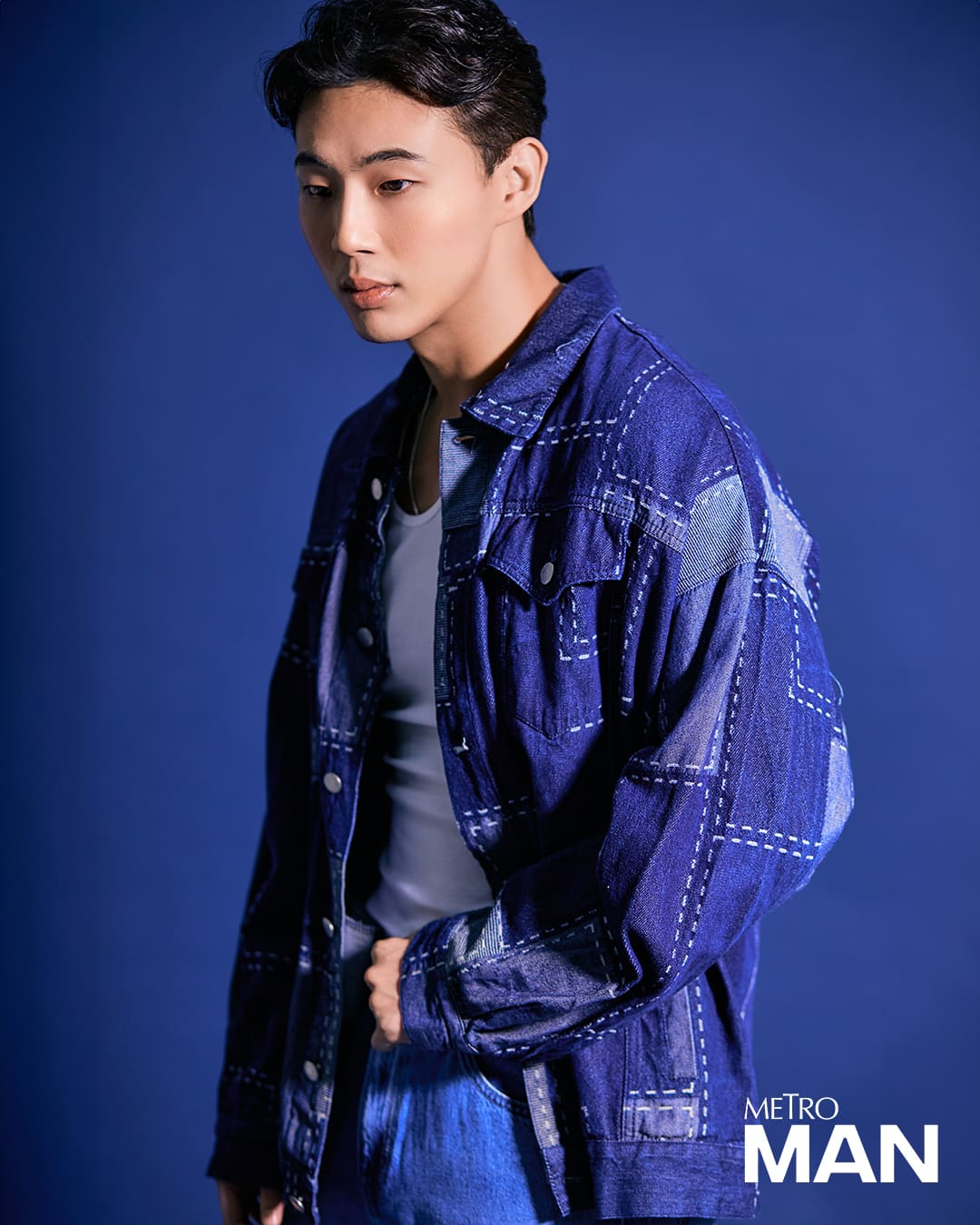 South Korean actor Kim Ji Soo on the digital cover of Metro Man