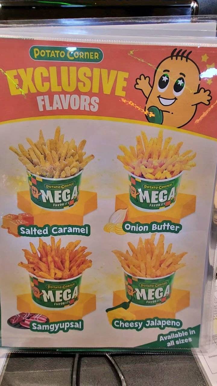 Here are the new flavors that are exclusive to the Potato Corner XP Store.
