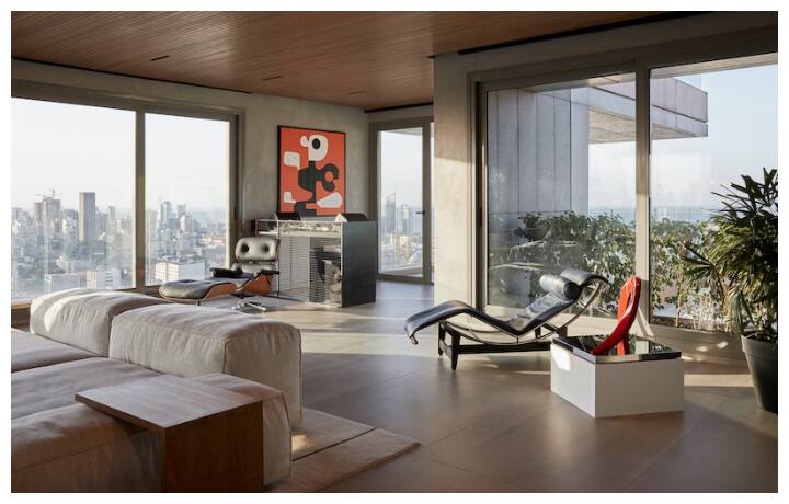 How Modern Classics Add Color And Form To A Concrete Space
