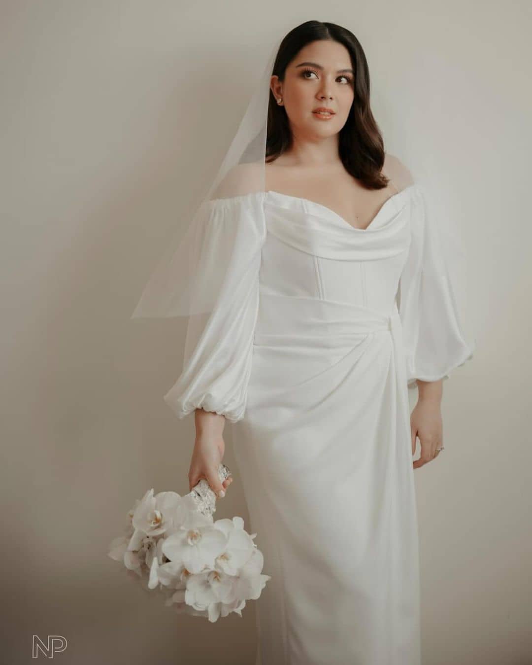 Ria Atayde wore a wedding dress by Martin Bautista.