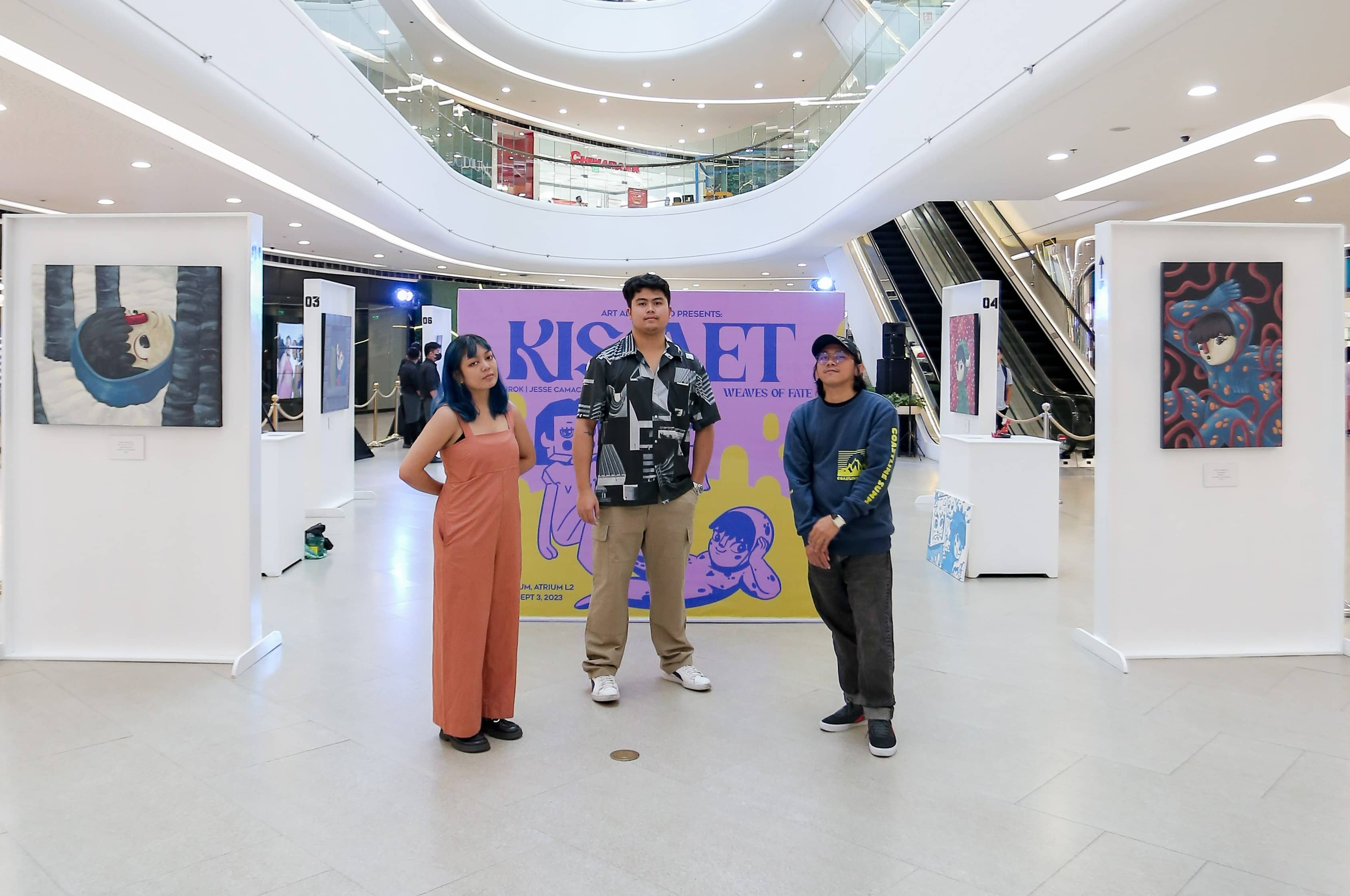 Kismet highlights the beauty and interconnectedness of human life through the collaboration of artists (extreme right, center and left) Humbly, Jesse Camacho and Naburok.
