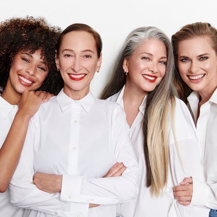 Rose-Marie Swift (2nd from left) with RMS Beauty models Rose-Marie Swift (2nd from left) with RMS Beauty models