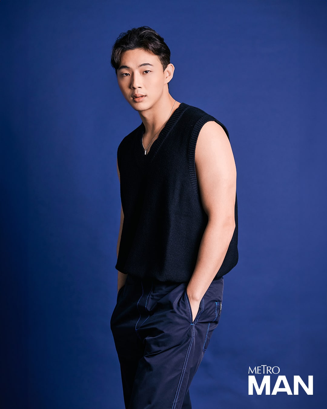 South Korean actor Kim Ji Soo on the digital cover of Metro Man