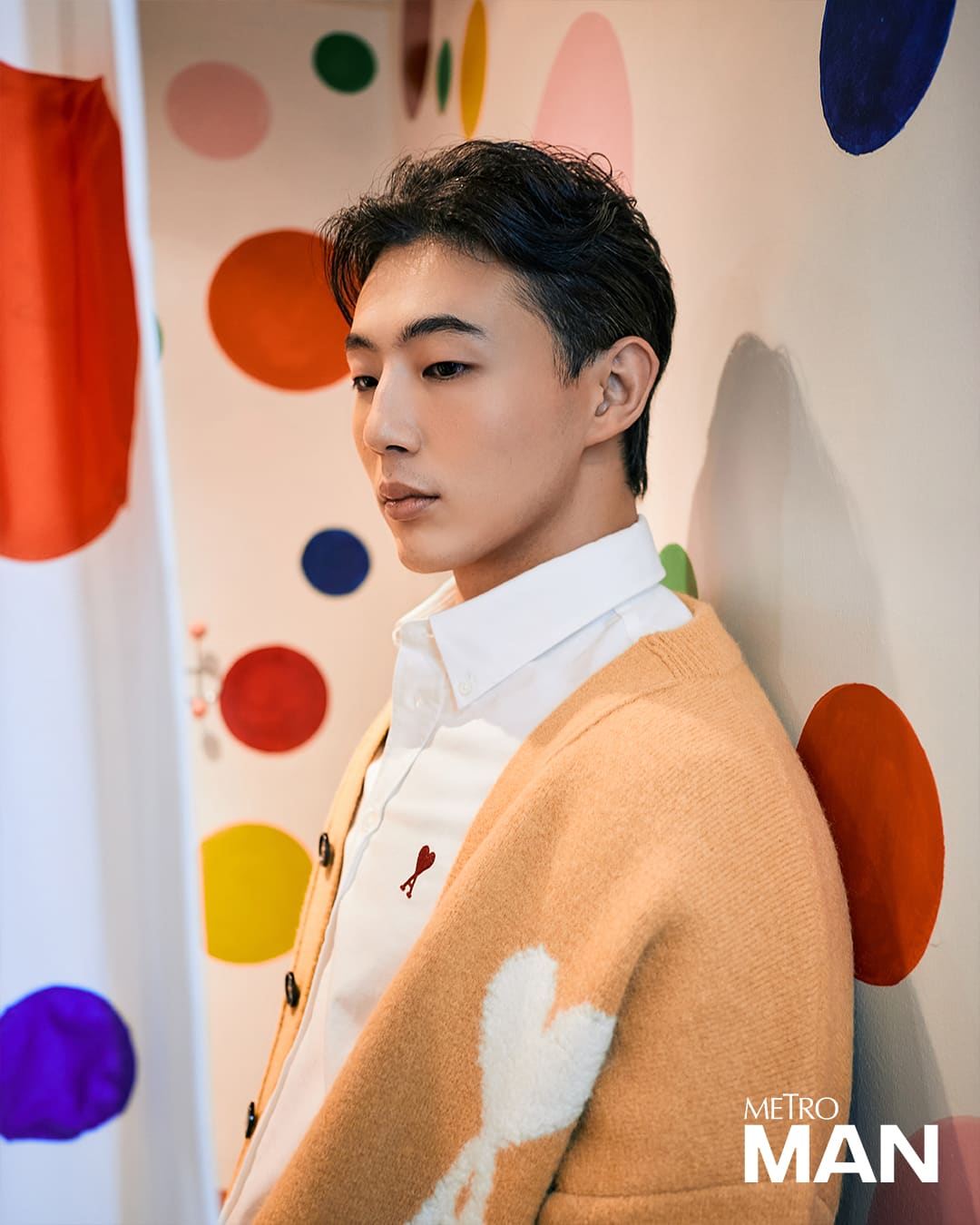 South Korean actor Kim Ji Soo on the digital cover of Metro Man