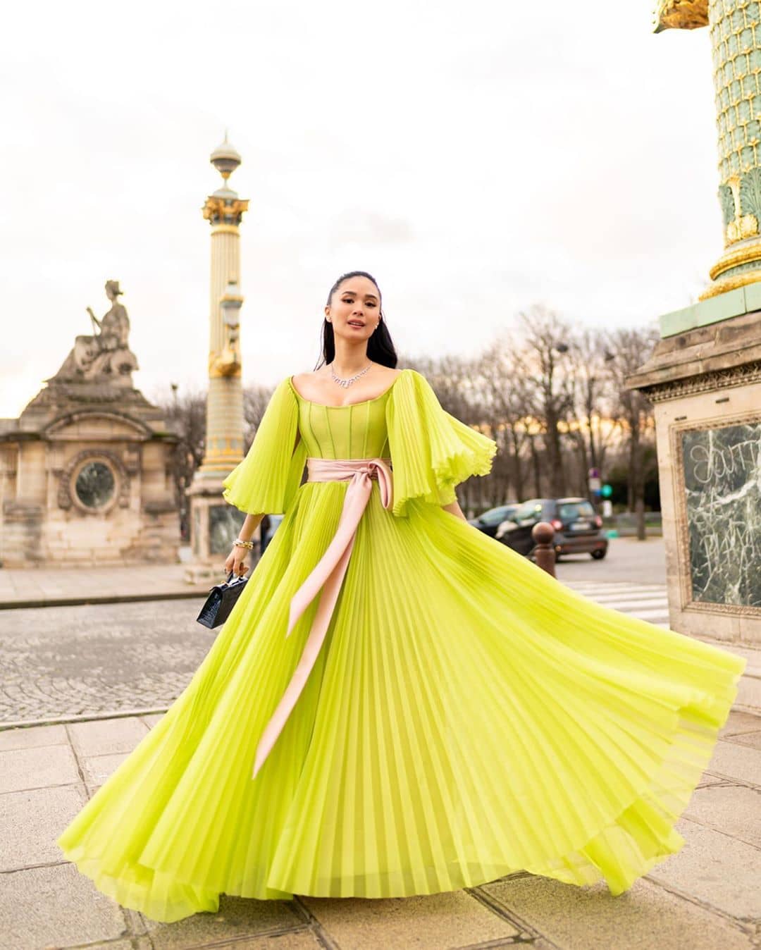 Heart Evangelista In Head-to-toe Louis Vuitton At Paris Fashion Week