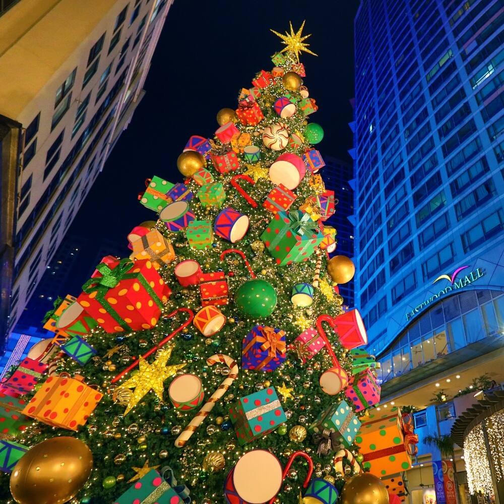 Eastwood Christmas tree with colorful toy decorations. Eastwood Christmas tree with colorful toy decorations.
