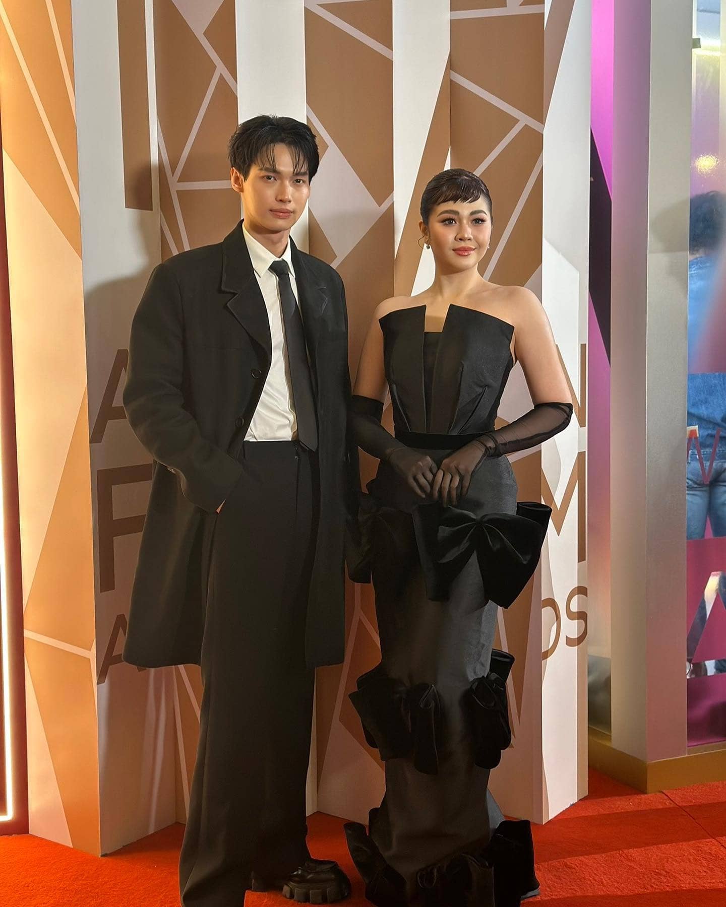 Win Metawin and Janella Salvador attended the 17th Asian Film Awards.