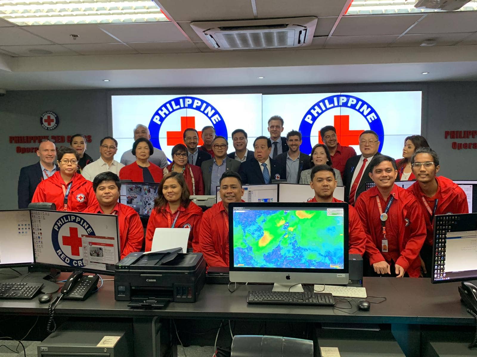 Philippine Red Cross Chairman and CEO Senator Richard Gordon asked the Red Cross volunteers to go in front to be acknowledged for their contribution to the organization's mission. Philippine Red Cross Chairman and CEO Senator Richard Gordon asked the Red Cross volunteers to go in front to be acknowledged for their contribution to the organization's mission.