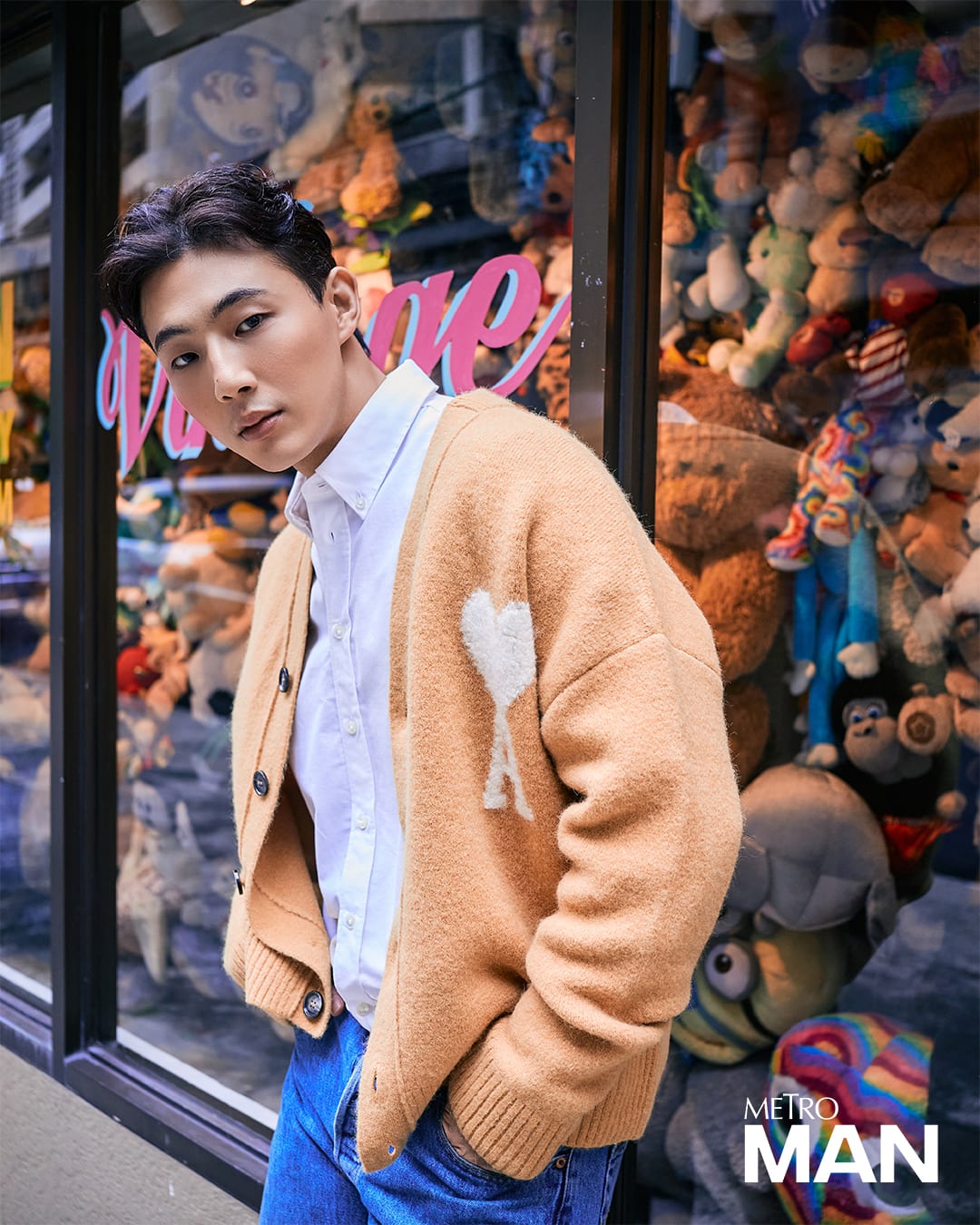 South Korean actor Kim Ji Soo on the digital cover of Metro Man