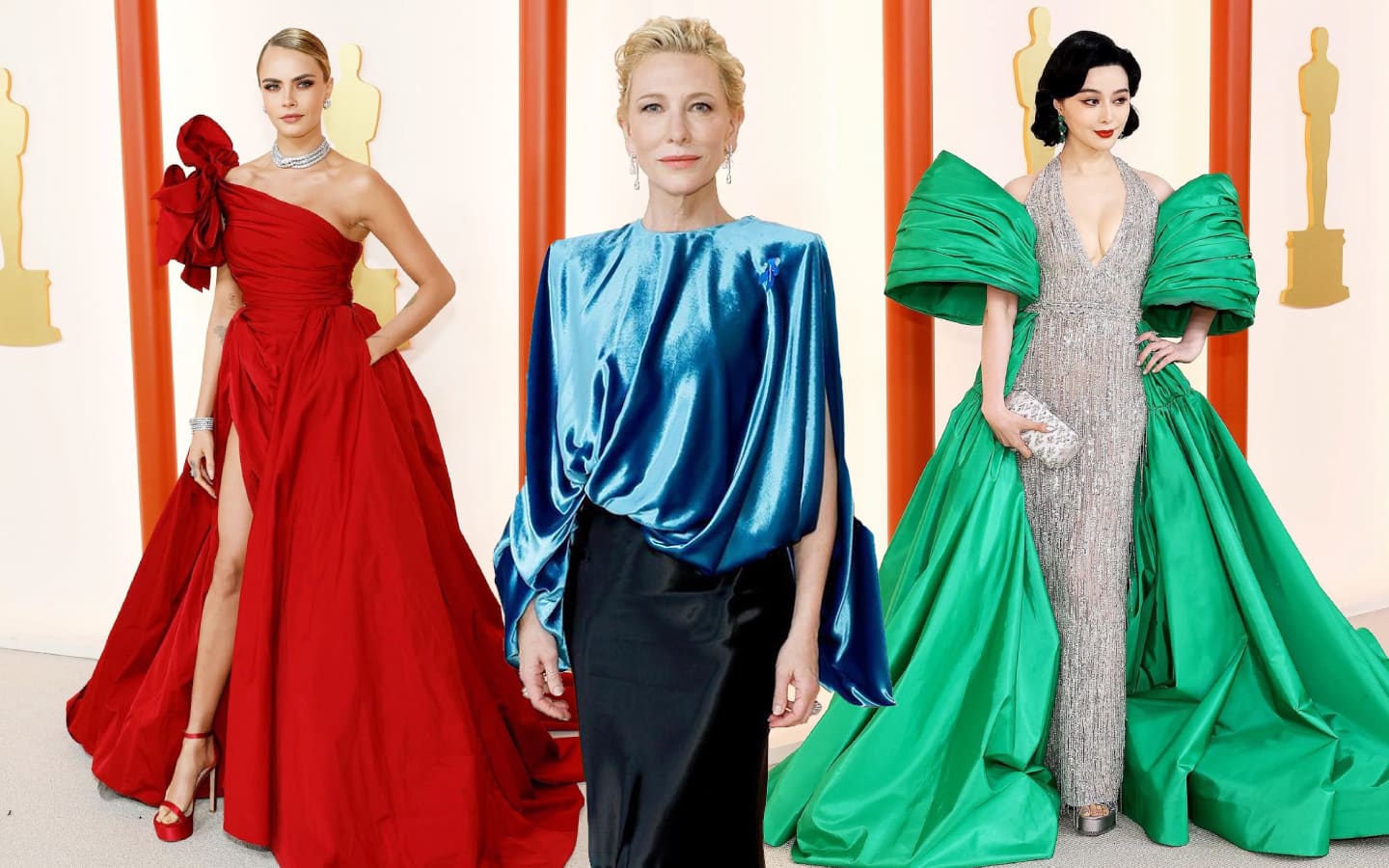 Oscars Red Carpet 2022: The Academy Awards 2022 Style Trend Is the Dramatic Red  Dress—See Pics